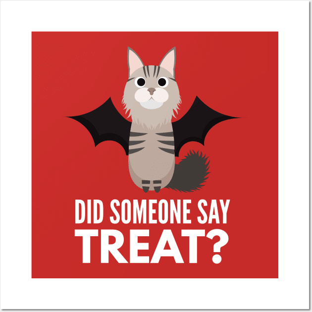 Maine Coon Halloween Trick or Treat Wall Art by DoggyStyles